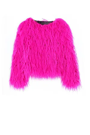 Pink Faux Fur Jacket