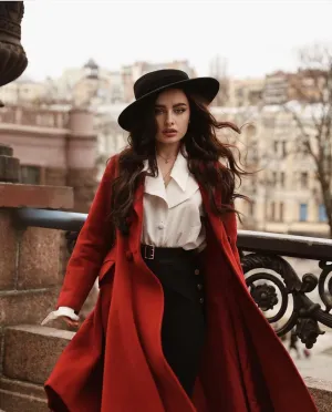 Roman Holiday 2020 | Red Wool Coat Jacket