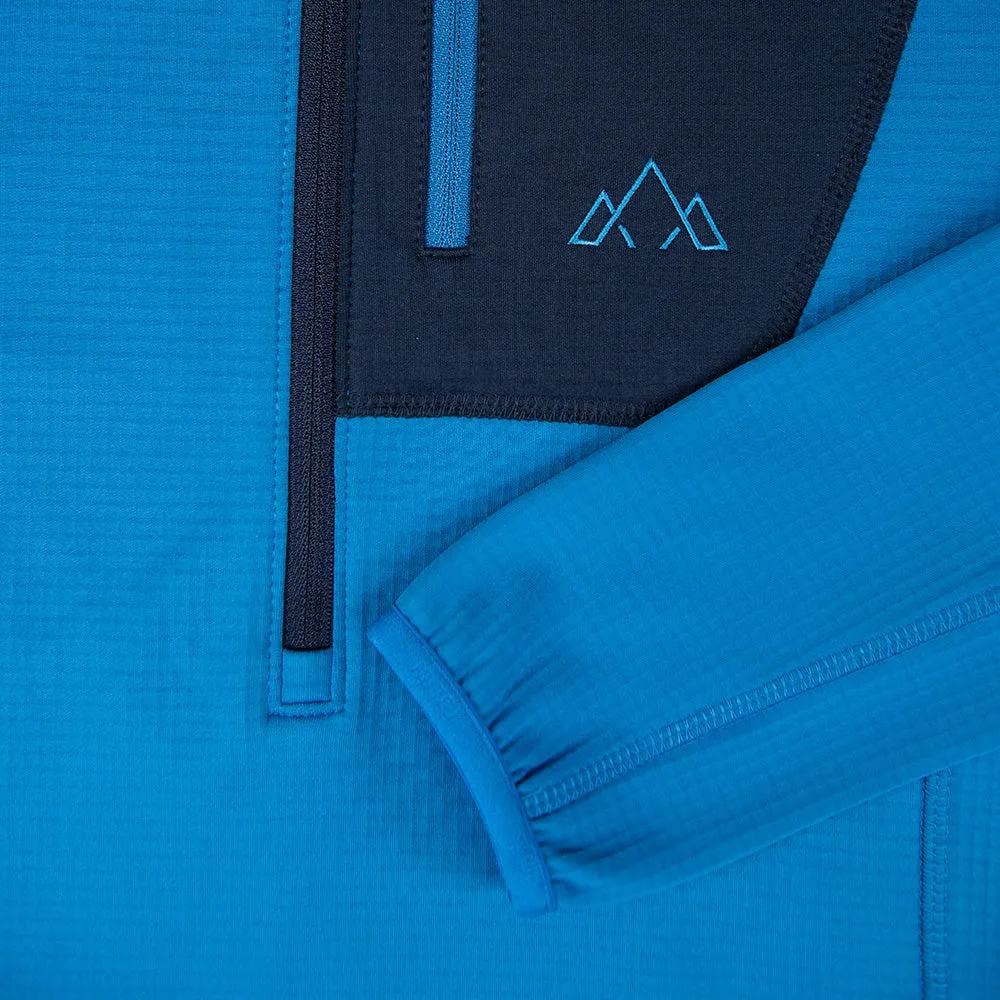 Womens Bresprekk Half Zip Grid Fleece (Cobalt/Navy)
